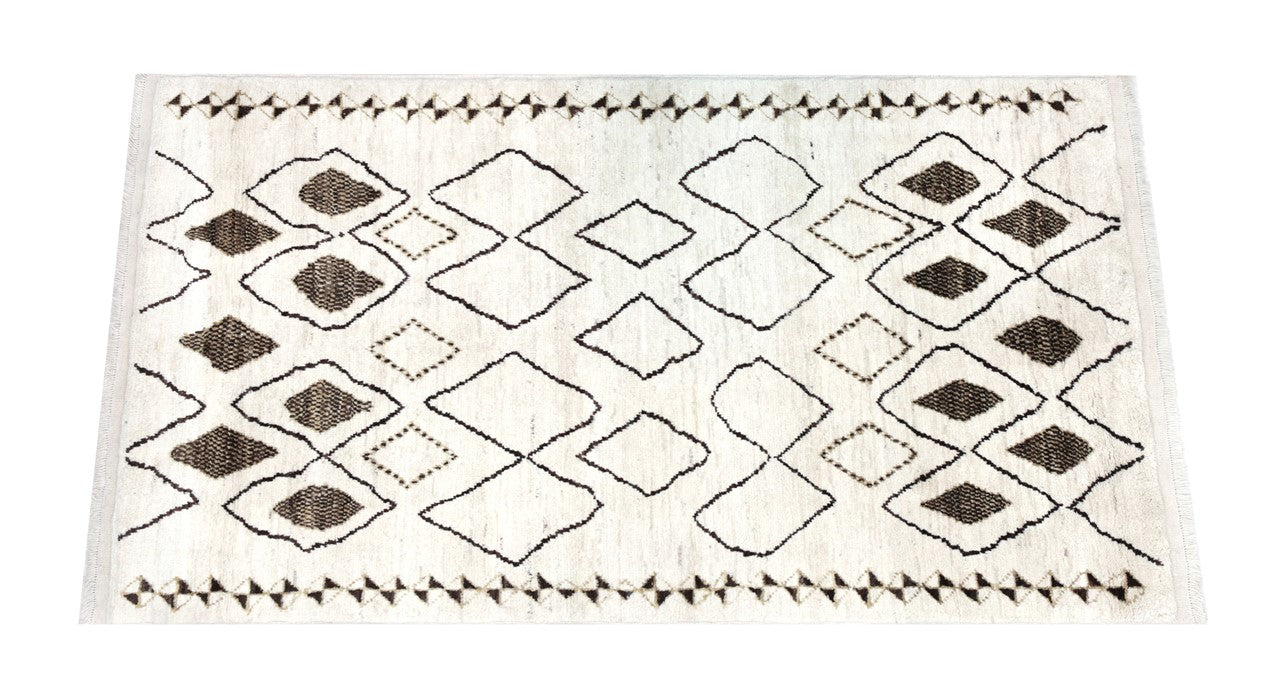 Taimany - Multicolor Tribal Wool Rug - Hand-Knotted 204x140cm