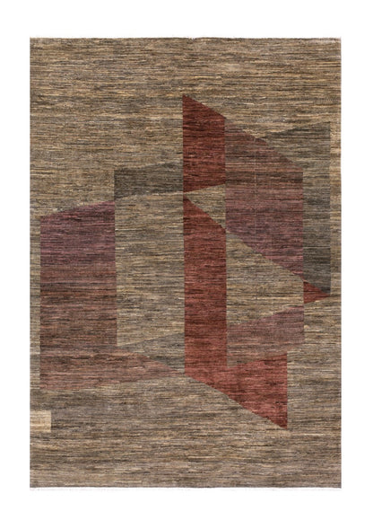 Tappeto Moderno in lana, fatto a mano, design geometrico 244x171cm