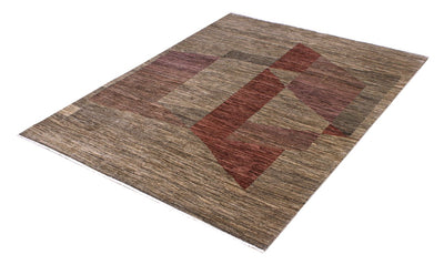Handmade Modern Wool Rug, Geometric Design, 244x171cm