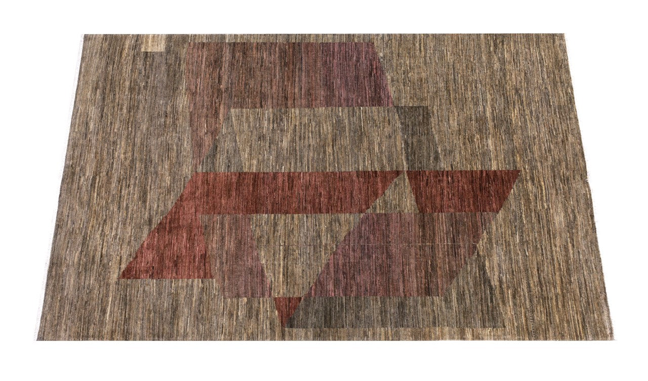 Tappeto Moderno in lana, fatto a mano, design geometrico 244x171cm