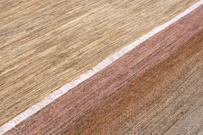 Handmade Modern Wool Rug, Geometric Design, 232x174cm