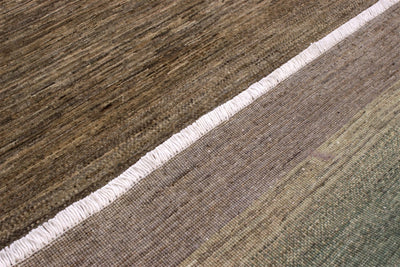 Handmade Modern Wool Rug, Geometric Design, 252x174cm