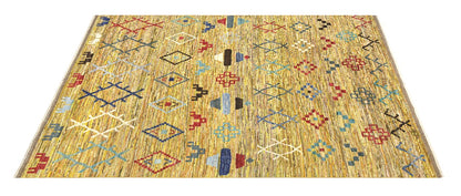 Taimany - Multicolor Tribal Wool Rug - Hand-Knotted 241x177cm