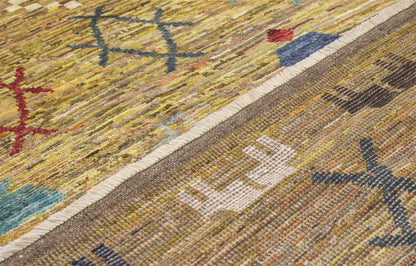 Taimany - Multicolor Tribal Wool Rug - Hand-Knotted 241x177cm