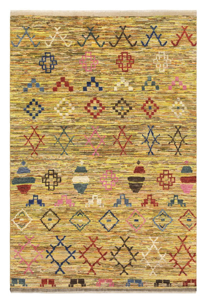 Taimany - Multicolor Tribal Wool Rug - Hand-Knotted 237x165cm