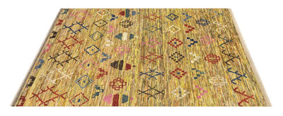 Taimany - Tappeto Tribale in Lana Multicolore - Fatto a Mano 237x165cm - CarpetLiving