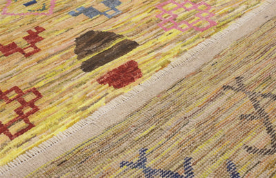 Taimany - Tappeto Tribale in Lana Multicolore - Fatto a Mano 237x165cm - CarpetLiving