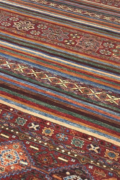Afghan wool carpet multi, handmade 351x249cm