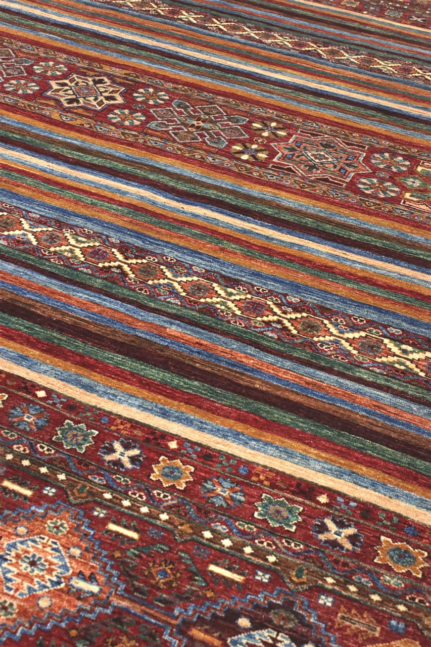Afghan wool carpet multi, handmade 351x249cm