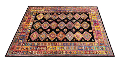 Tappeto Afghan multicolore in lana, fatto a mano 315x245cm - CarpetLiving