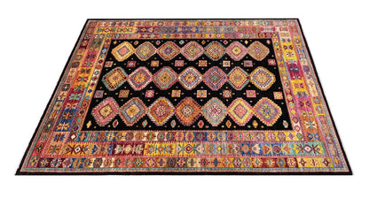 Afghan wool carpet multi, handmade 315x245cm