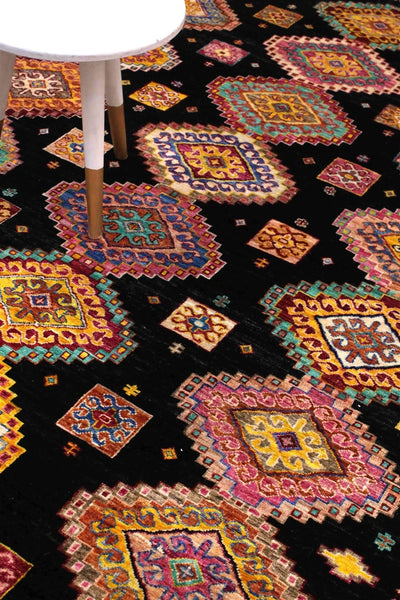 Tappeto Afghan multicolore in lana, fatto a mano 315x245cm - CarpetLiving