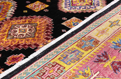 Tappeto Afghan multicolore in lana, fatto a mano 315x245cm - CarpetLiving
