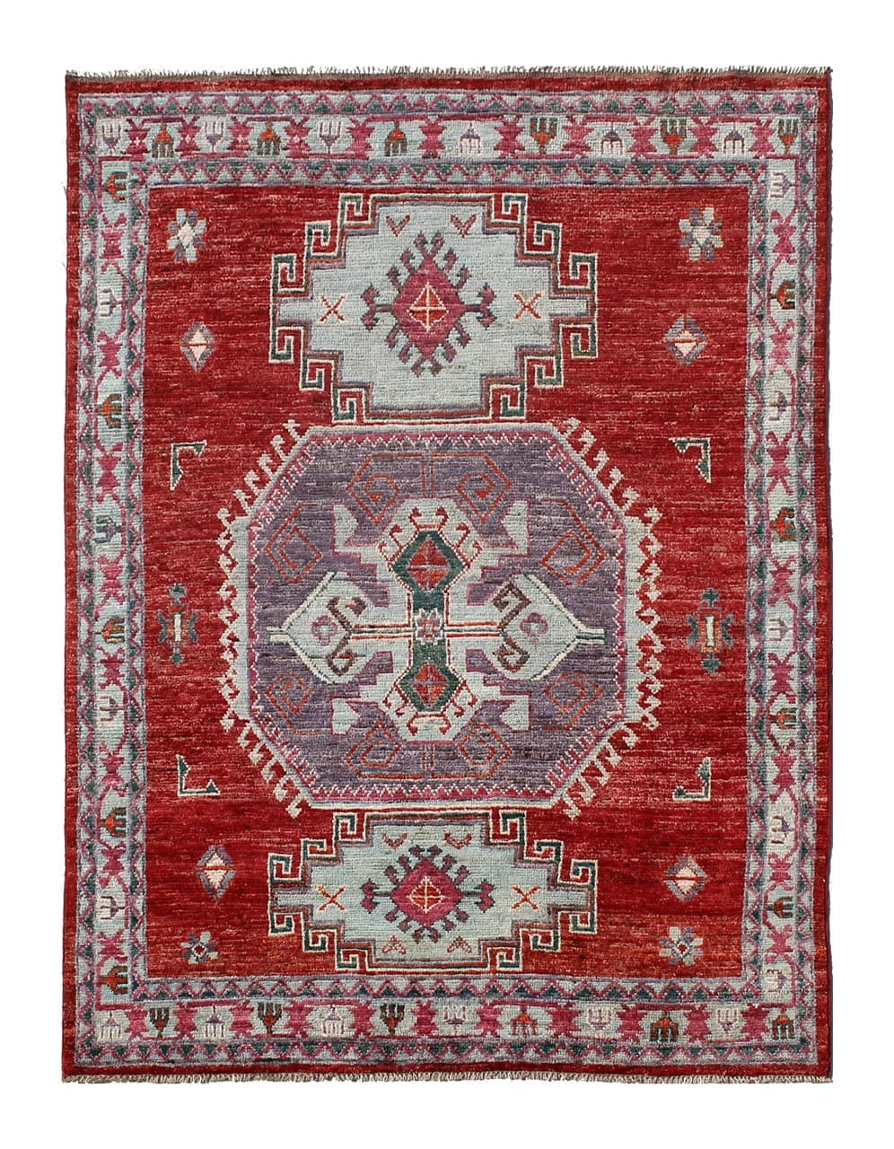 Tappeto Kazak Classico, Rosso, fatto a mano, 255x169cm