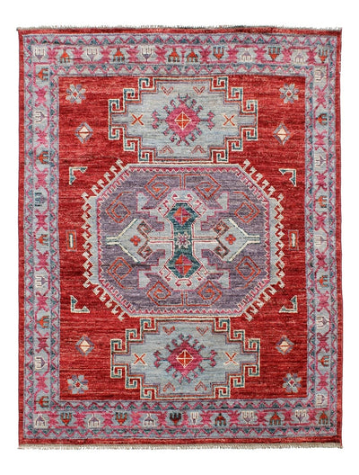 Tappeto Kazak Classico, Rosso, fatto a mano, 236x166cm - CarpetLiving