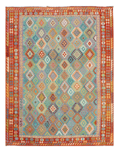 Tappeto Kilim Afghano in lana, fatto a mano 590x410 cm