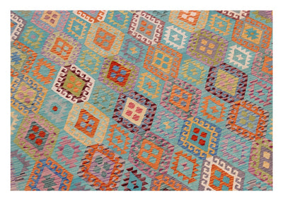 Tappeto Kilim Afghano in lana, fatto a mano 590x410 cm