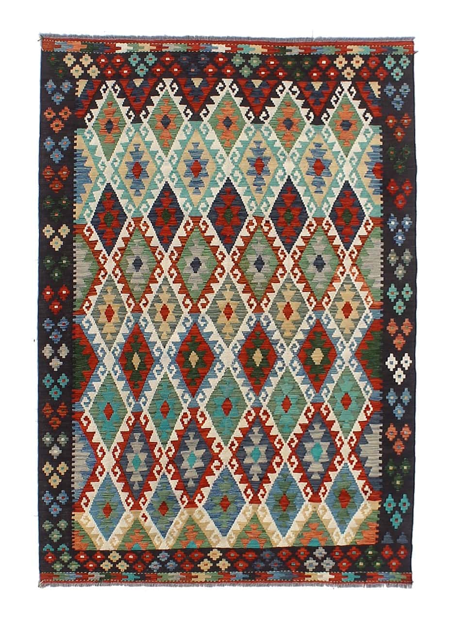 Taimany - Multicolor Tribal Wool Rug - Hand-Knotted 147x90cm