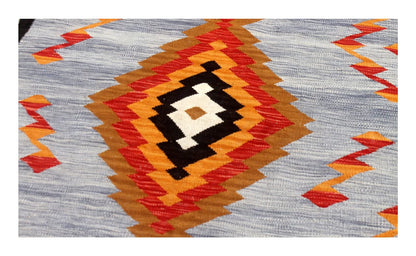 Modern wool Kilim carpet multi 205x160cm