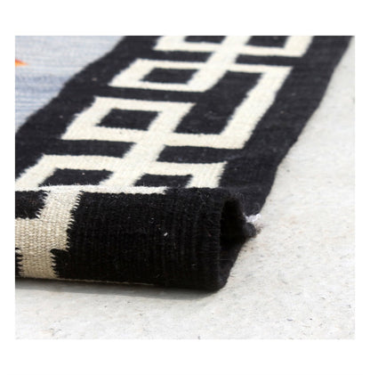 Modern wool Kilim carpet multi 205x160cm