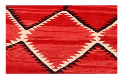 Tappeto Kilim moderno in lana multicolore 186x126cm - CarpetLiving