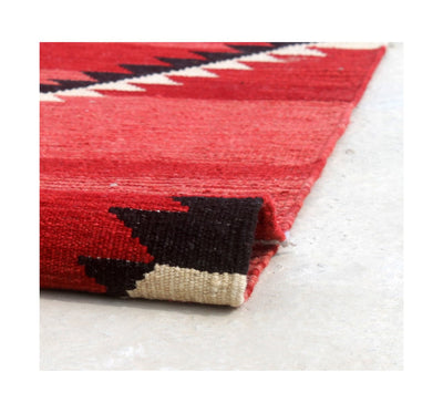 Tappeto Kilim moderno in lana multicolore 186x126cm - CarpetLiving