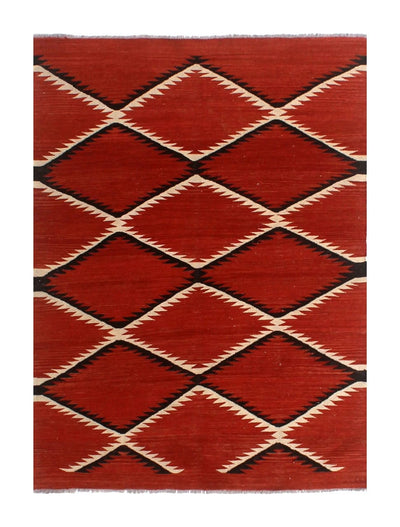 Tappeto Kilim moderno in lana multicolore 186x131cm - CarpetLiving