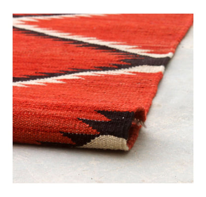 Modern wool Kilim carpet multi 186x131cm