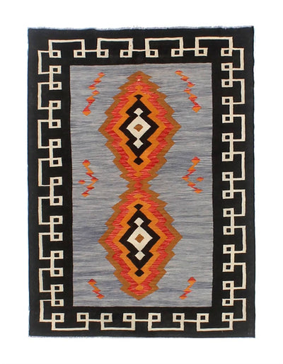 Tappeto Kilim moderno in lana multicolore 251x182cm - CarpetLiving
