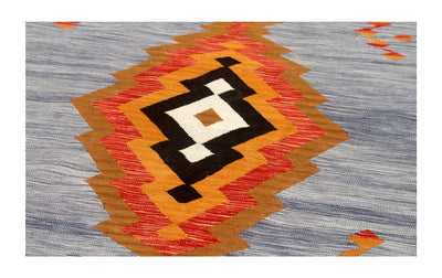 Tappeto Kilim moderno in lana multicolore 251x182cm - CarpetLiving