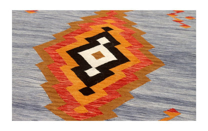 Modern wool Kilim carpet multi 251x182cm