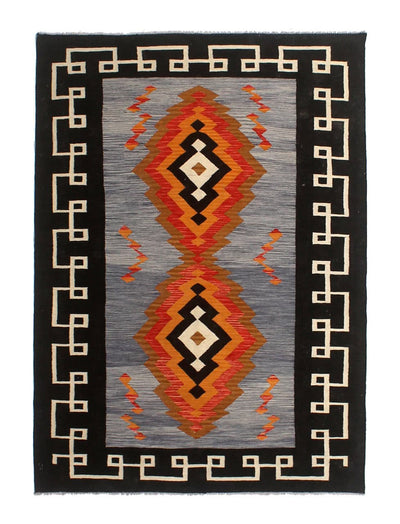Tappeto Kilim moderno in lana multicolore 251x175cm - CarpetLiving
