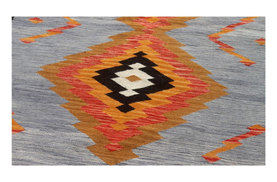Tappeto Kilim moderno in lana multicolore 206x154cm - CarpetLiving