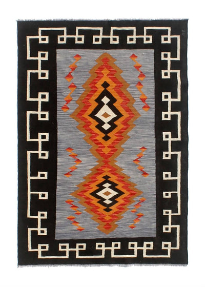 Tappeto Kilim moderno in lana multicolore 206x150cm - CarpetLiving