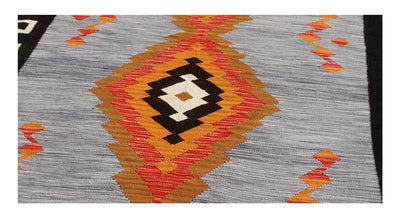 Tappeto Kilim moderno in lana multicolore 230x183cm - CarpetLiving