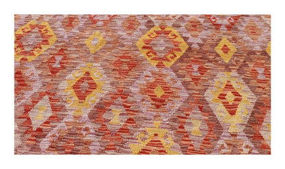 Tappeto Kilim Kaudani Afghan fatto a mano multicolore 294x203cm