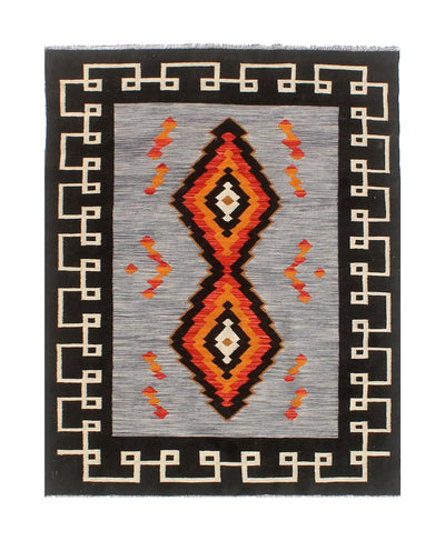 Tappeto Kilim moderno in lana multicolore 203x160cm - CarpetLiving