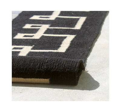 Tappeto Kilim moderno in lana multicolore 203x160cm - CarpetLiving