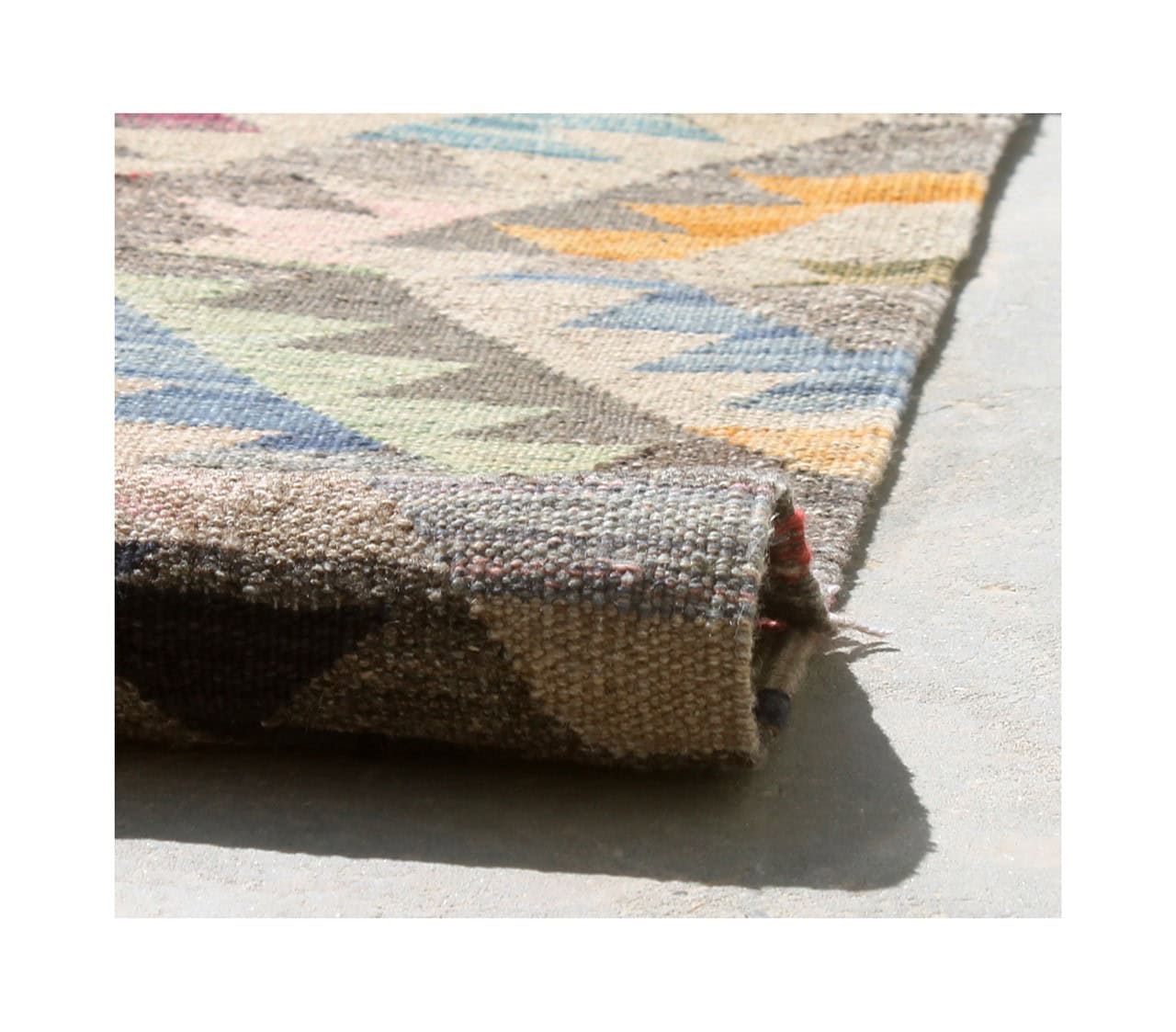 Tappeto Kilim Kaudani Afghan fatto a mano multicolore 297x207cm