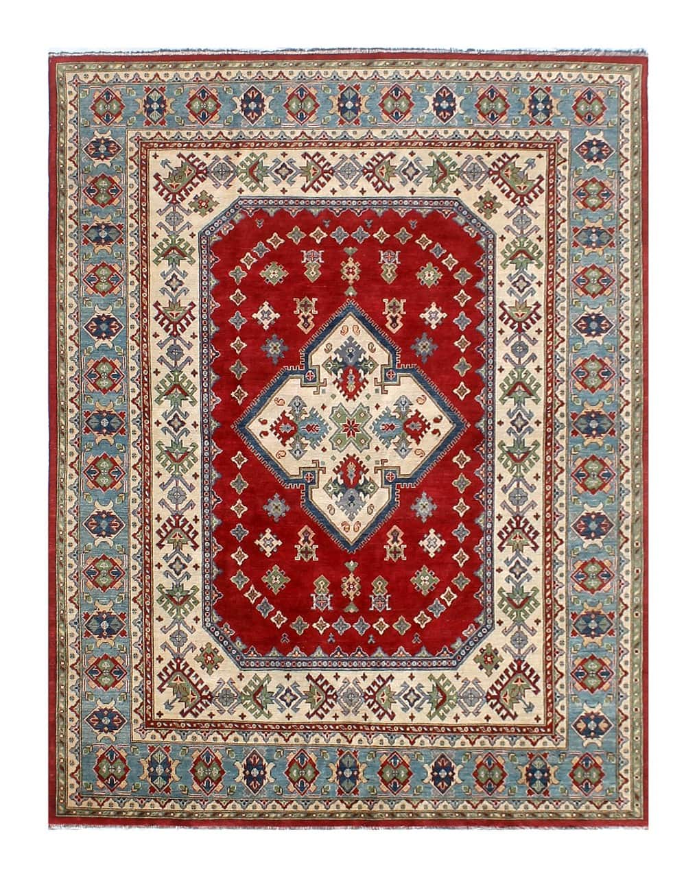 Tappeto Kazak Classico, Rosso, fatto a mano, 192x145cm