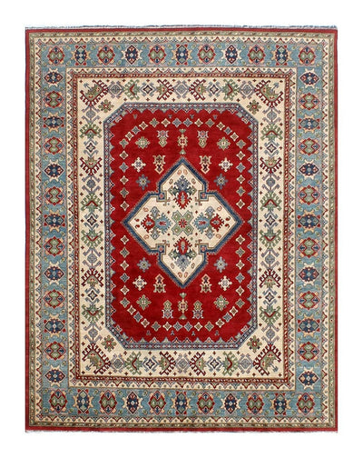 Tappeto Kazak Classico, Rosso, fatto a mano, 192x145cm - CarpetLiving