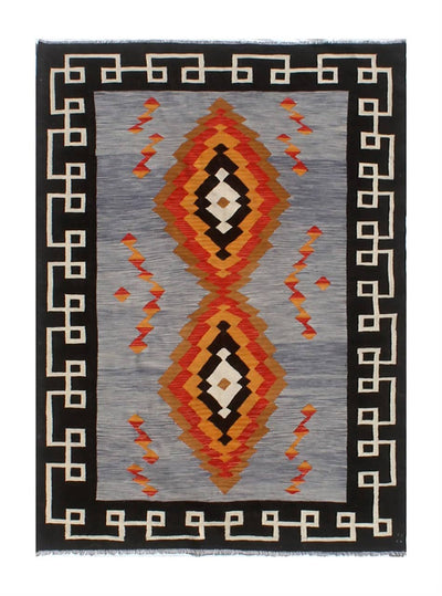 Tappeto Kilim moderno in lana multicolore 249x182cm - CarpetLiving