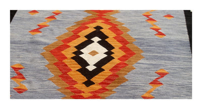 Tappeto Kilim moderno in lana multicolore 249x182cm - CarpetLiving