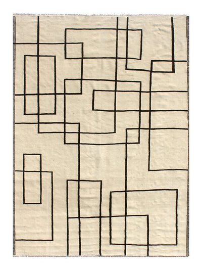 Tappeto Kilim moderno in lana multicolore 351x255cm - CarpetLiving
