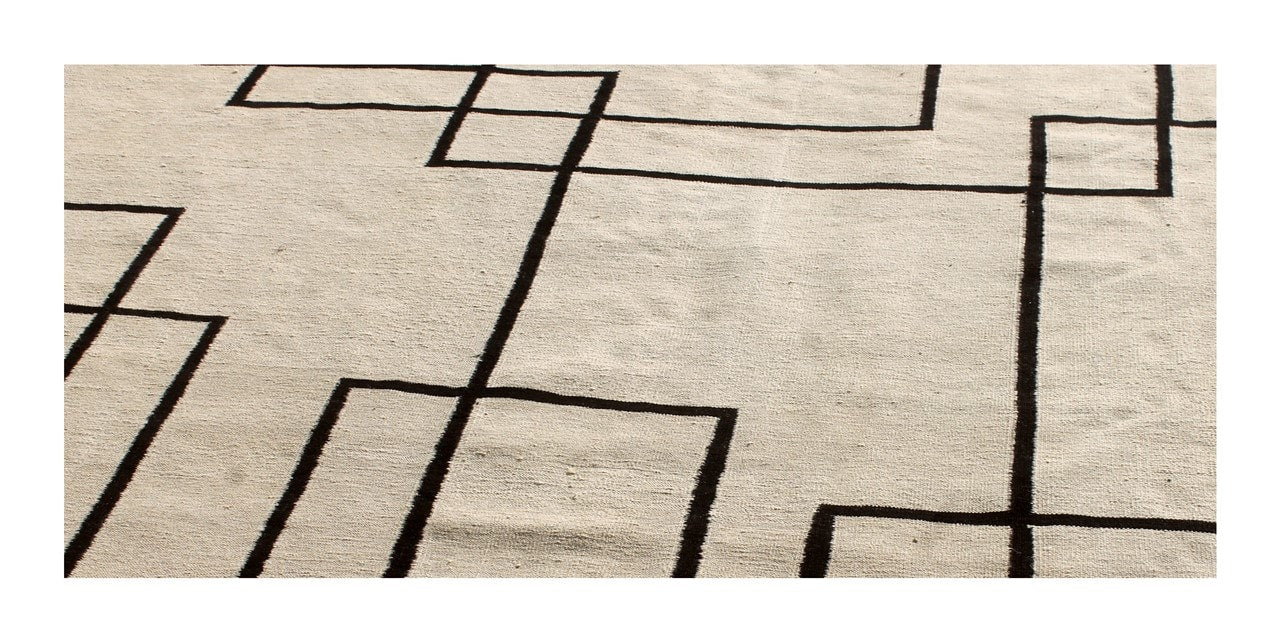 Modern wool Kilim carpet multi 351x255cm