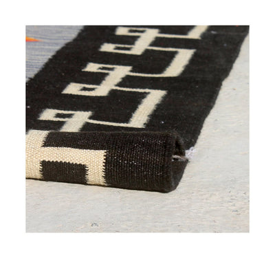 Tappeto Kilim moderno in lana multicolore 201x149cm - CarpetLiving