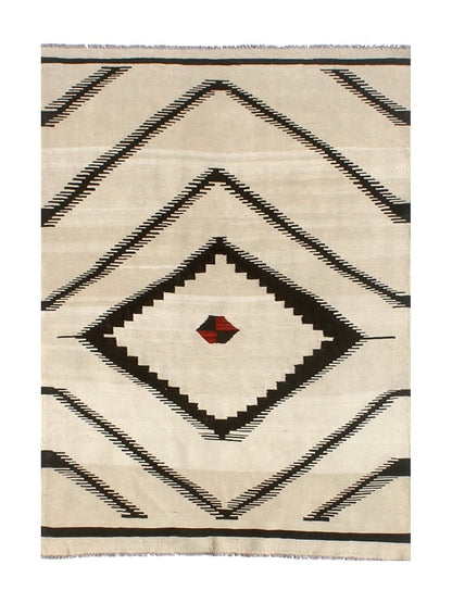Modern wool Kilim carpet multi 205x147cm