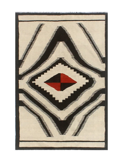 Modern wool Kilim carpet multi 189x118cm