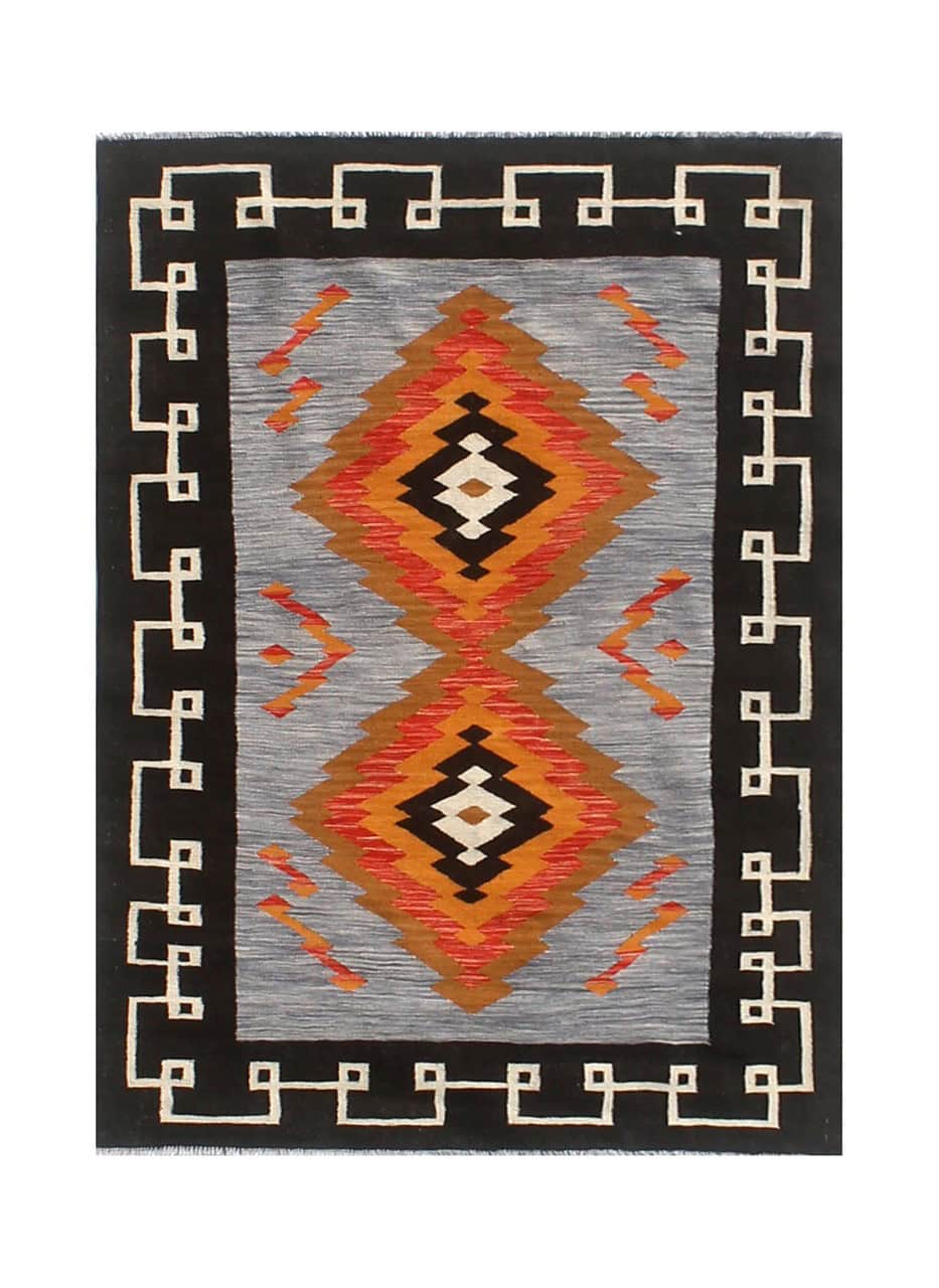Modern wool Kilim carpet multi 200x150cm