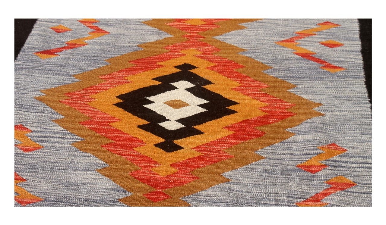 Modern wool Kilim carpet multi 200x150cm